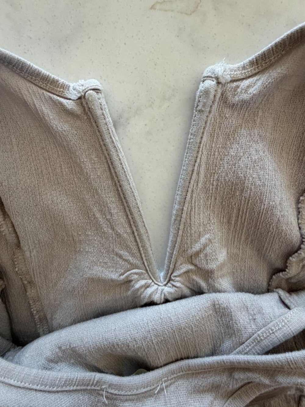Intimately ๐ป Free People ๐ป Ladies Night Bodycon Mini Slip Dress Beige Sz Small - Picture 11 of 11